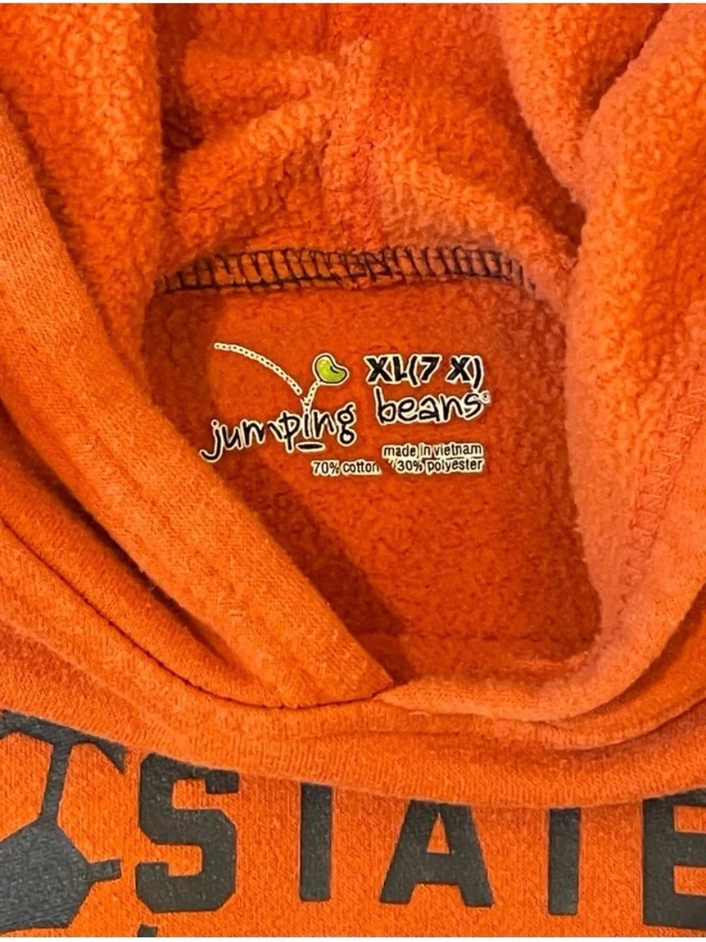 Okie Dokie Boys Hoodie Youth 7X Orange State Champs Graphic Pullover Sweatshirt
